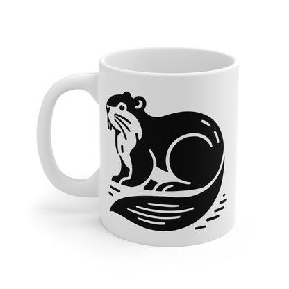 scandinavian minimalistic BEAVER - Ceramic Mugs (11oz\15oz\20oz)