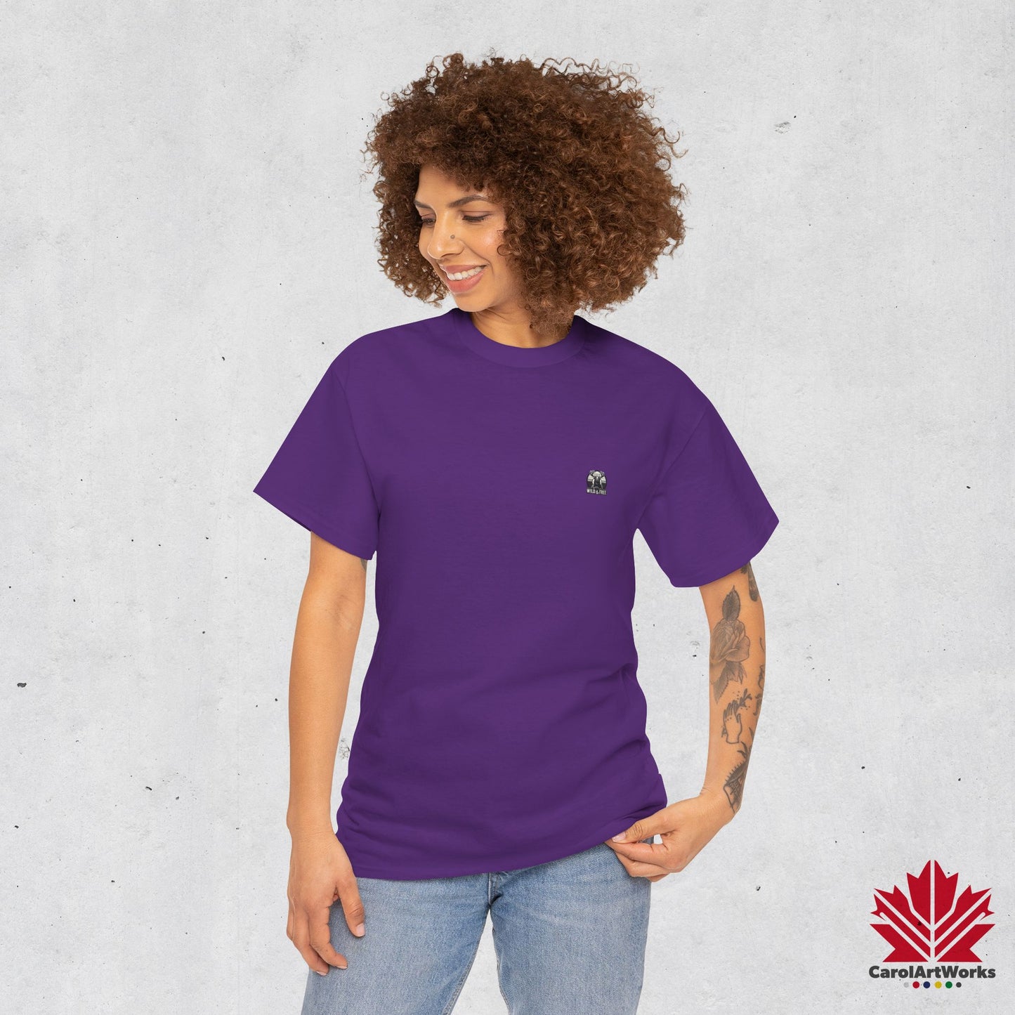 “Wild & Free” Unisex Cotton Tee – Nature Inspired Graphic T-Shirt
