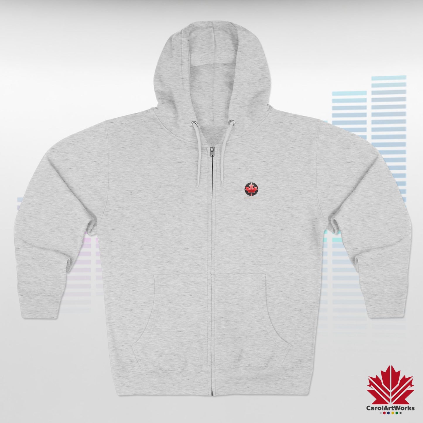 "NorthSound" Unisex Zip Hoodie - Zip Up and Tune In to Canadian Vibes