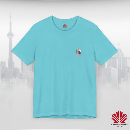 "Made in Canada" product label Design Unisex Short Sleeve Tee – Minimalist, Playful, and Proud