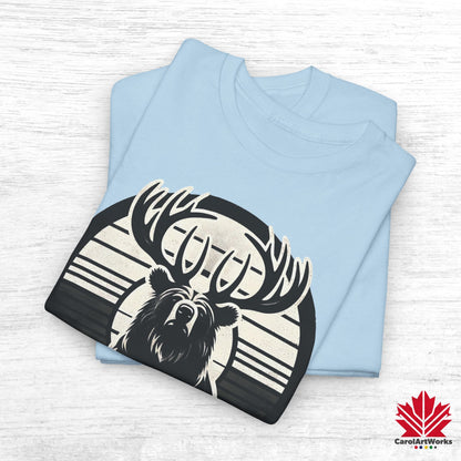 “Wild & Free” Unisex Cotton Tee – Nature Inspired Graphic T-Shirt