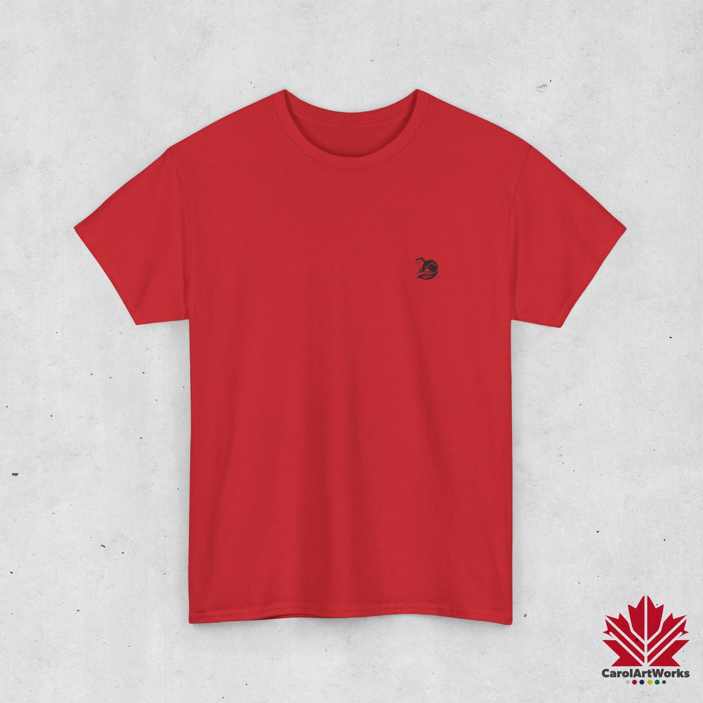 scandinavian minimalistic BEAVER Design Unisex Cotton Tee – Soft and Comfortable Everyday Wear