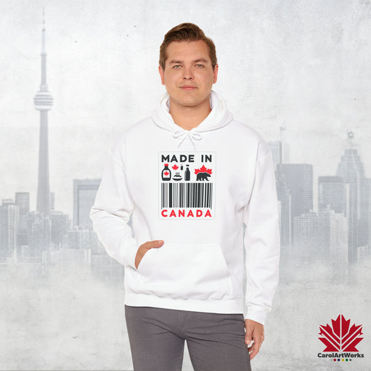 “Made in Canada” Unisex Hoodie – Minimalist, Playful and Proud