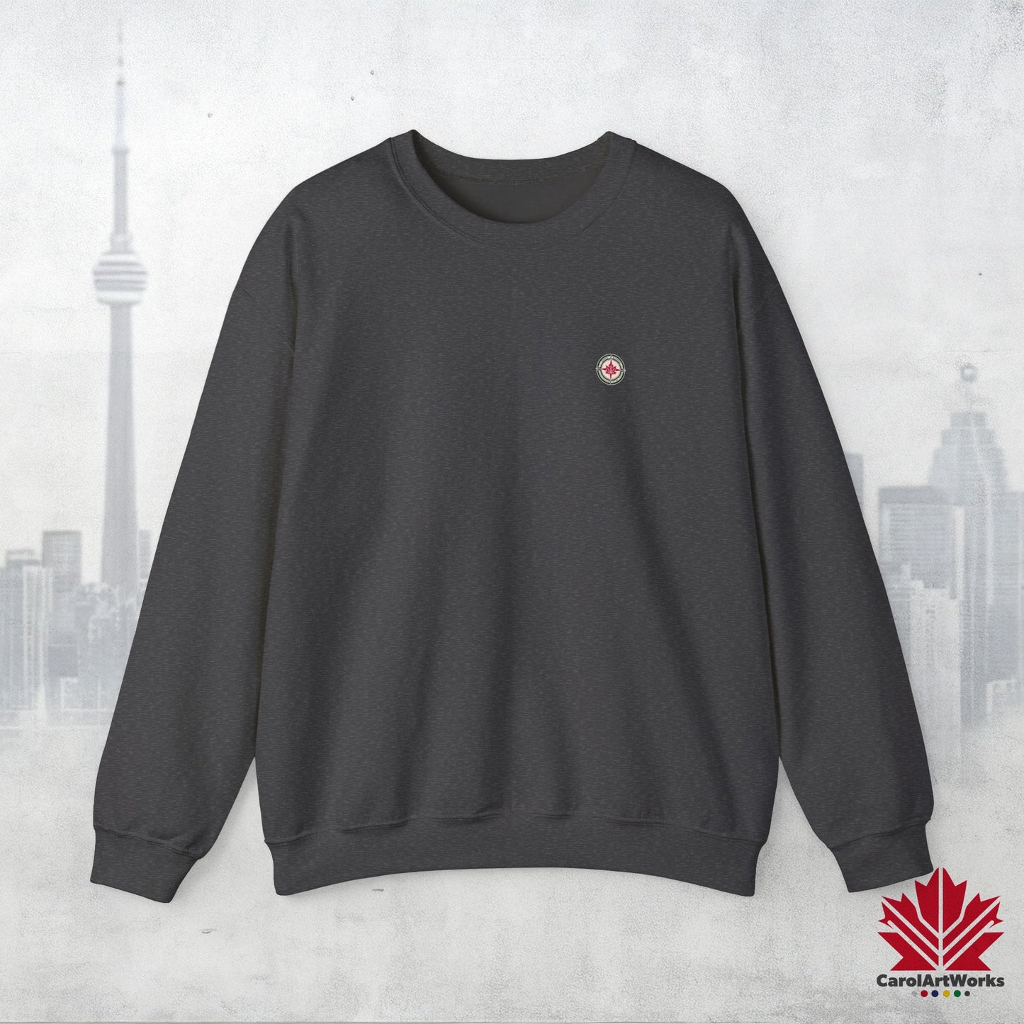 “North Strong” Compass Design Unisex Sweatshirt – Navigate Adventure with Canadian Pride