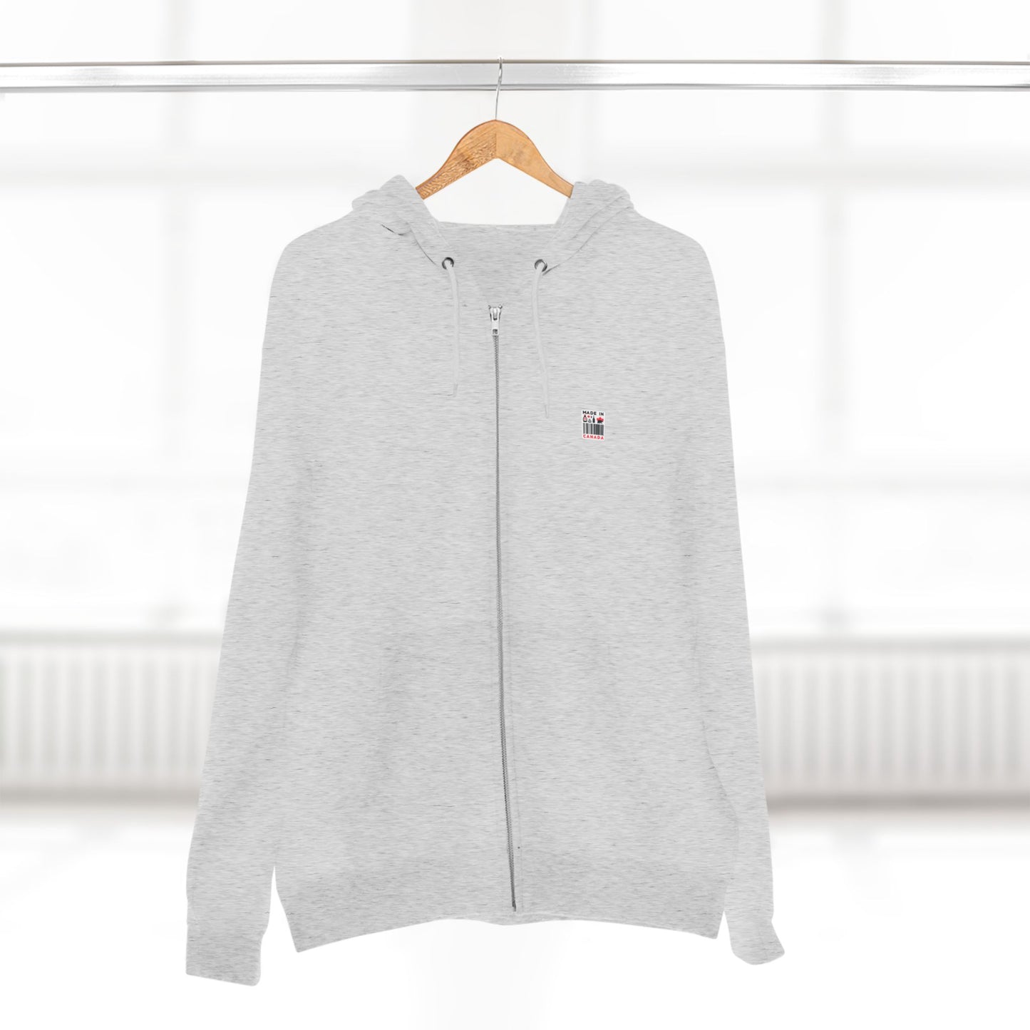 Sweat à capuche unisexe zippé « Fabriqué au Canada » – Minimaliste, ludique et fier