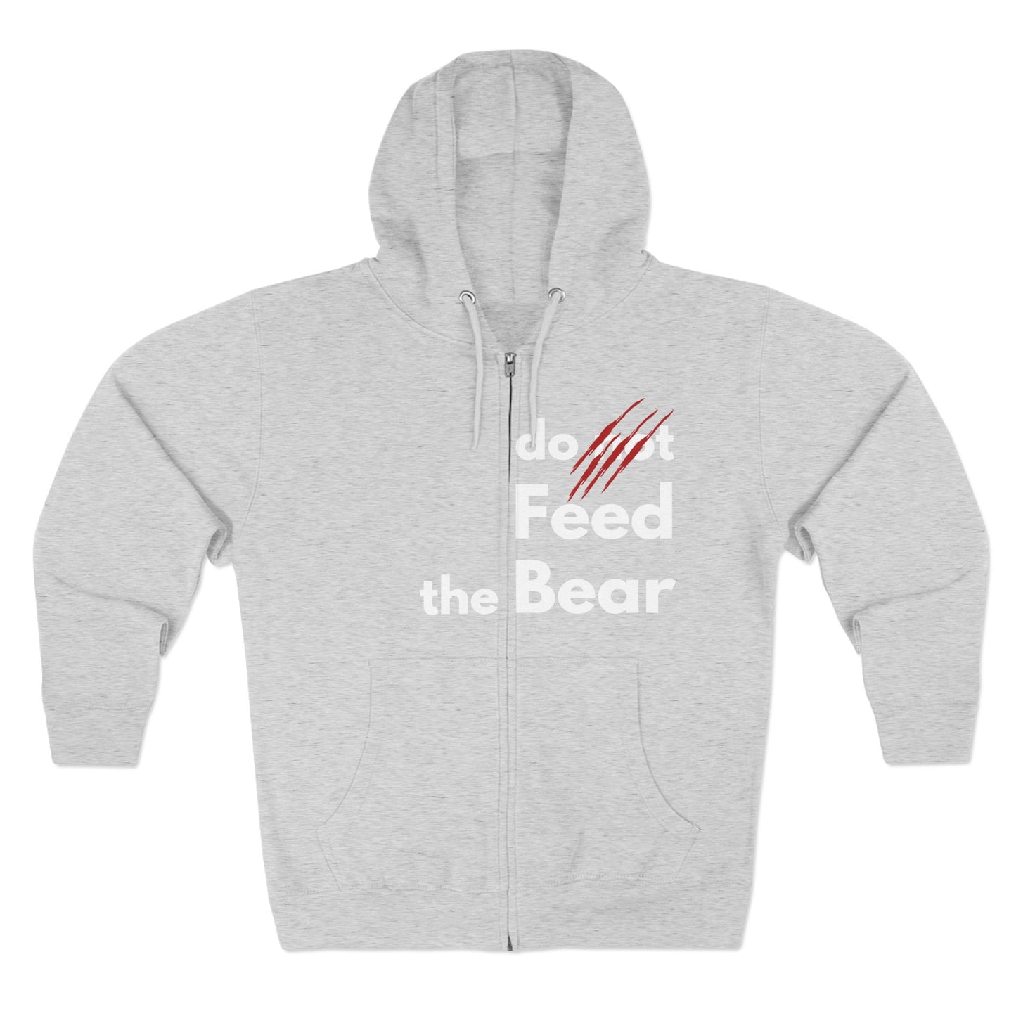 “Don’t Feed the Bear” Unisex Zip Hoodie – Cozy & Fun for Outdoors Enthusiasts