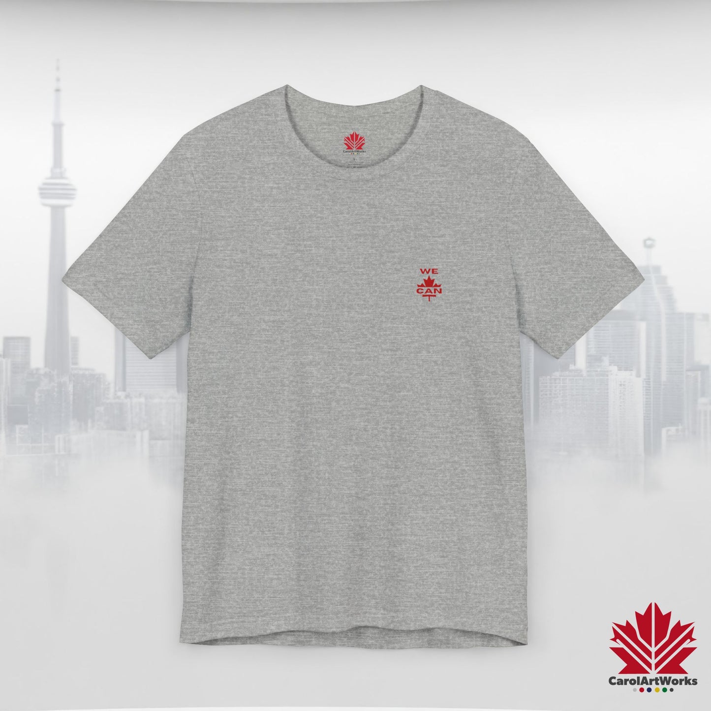 “WE CAN” with Maple Leaf Unisex Short Sleeve Tee – Casual Comfort for Every Occasion