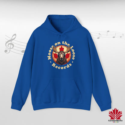 Sweat à capuche unisexe « Moose on the Loose Records » – Le rythme du Canada dans un confort douillet