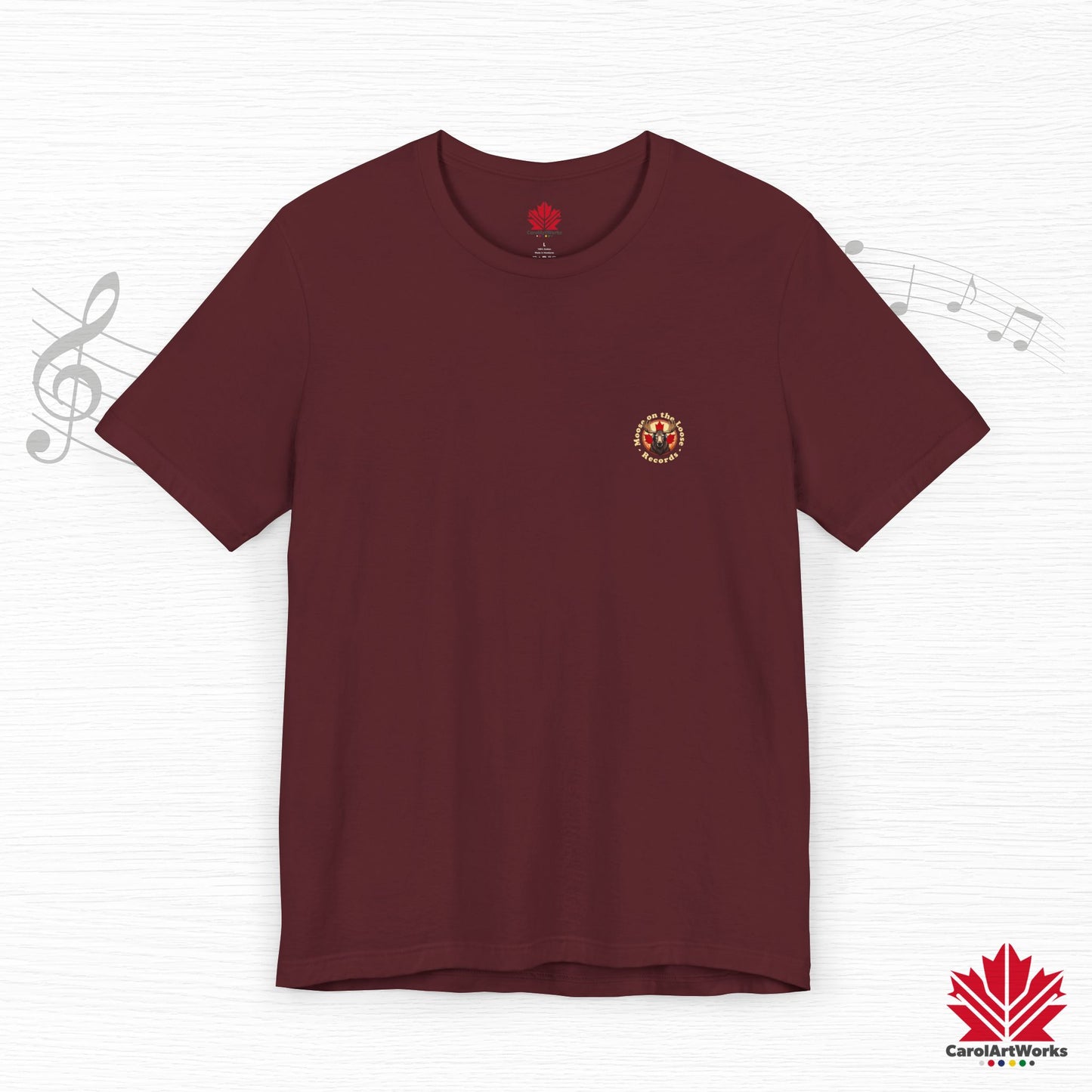 “Moose on the Loose Records” Unisex Short Sleeve Tee – A Hit for Every Playlist