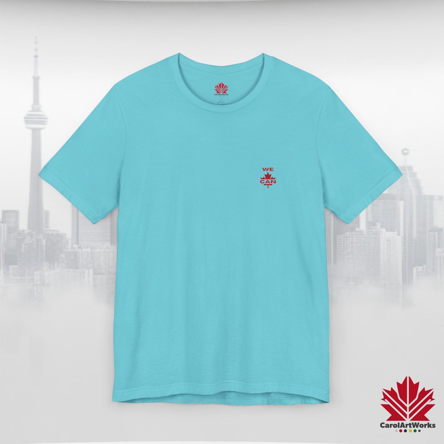 “WE CAN” with Maple Leaf Unisex Short Sleeve Tee – Casual Comfort for Every Occasion