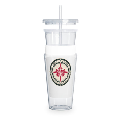 “North Strong” Tumbler with Straw – Travel-Friendly Drinkware for Outdoors and Everyday Use