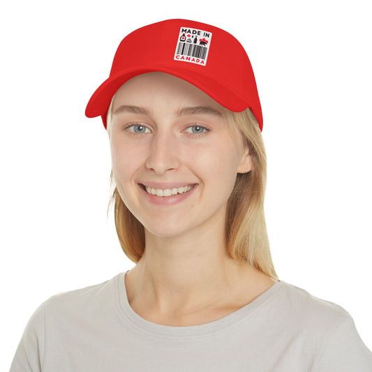 Casquette de baseball à profil bas « Fabriquée au Canada » – Chapeau ajustable