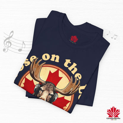 “Moose on the Loose Records” Unisex Short Sleeve Tee – A Hit for Every Playlist
