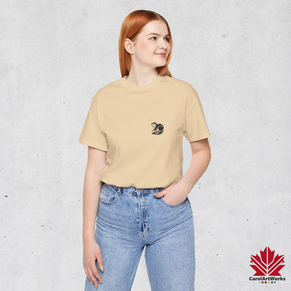 scandinavian minimalistic BEAVER Design Unisex Short Sleeve Tee - Soft and Comfortable, Perfect for Everyday Wear and Nature Lovers