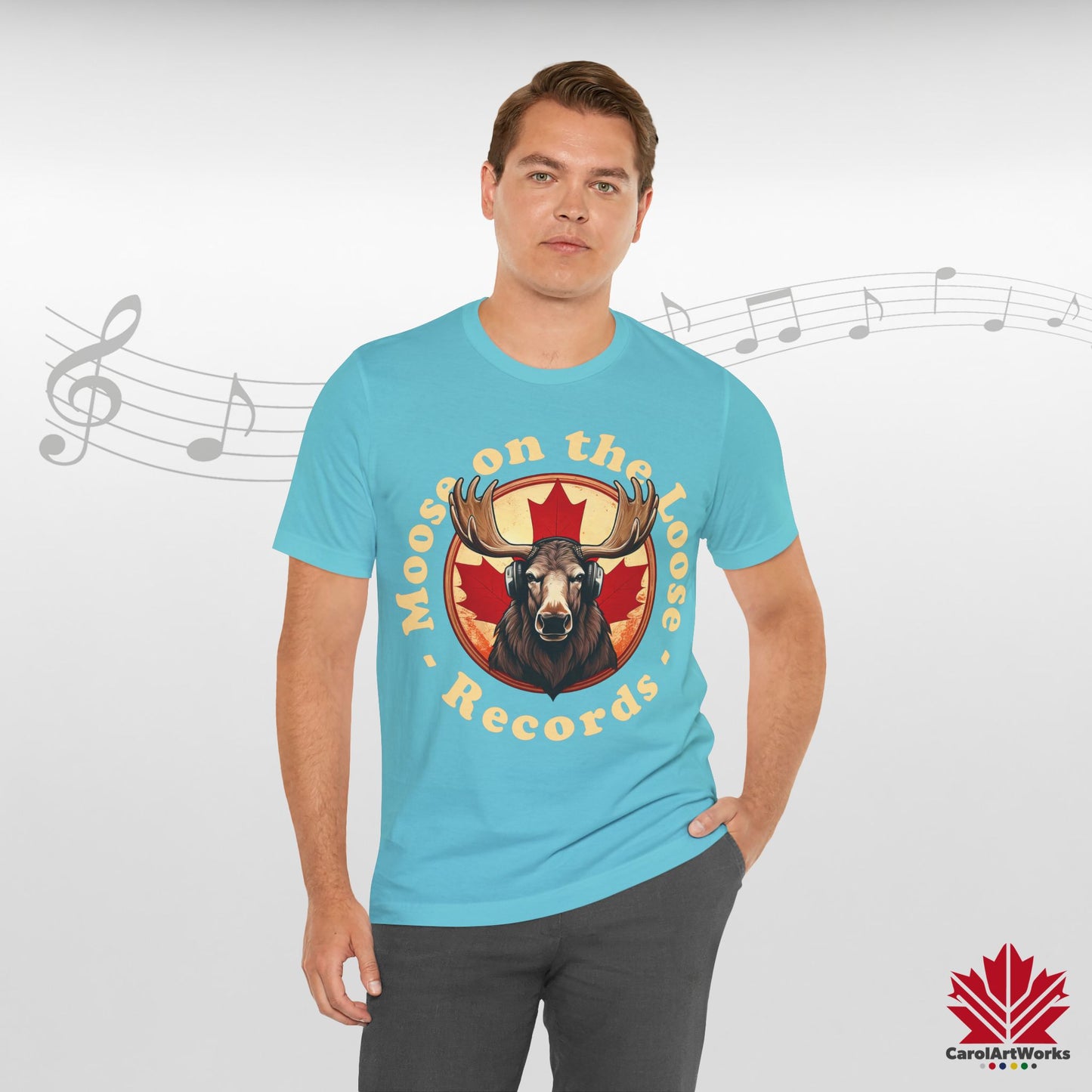 “Moose on the Loose Records” Unisex Short Sleeve Tee – A Hit for Every Playlist