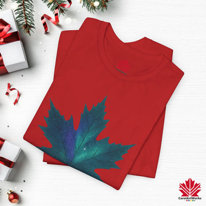 True North Christmas | Maple Leaf Holiday Tee | Proudly Canadian Christmas Shirt – Premium Cotton Gift