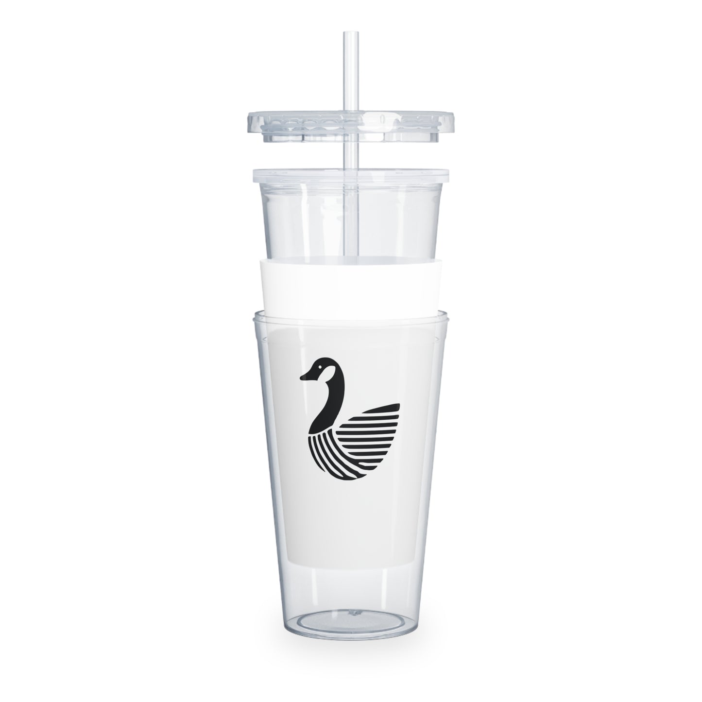 scandinavian minimalistic Design CANADA GOOSE Tumbler with Straw – Nature Inspired Graphic