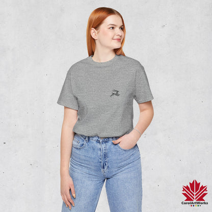 scandinavian minimalistic DEER Design Unisex Short Sleeve Tee - Soft and Comfortable, Perfect for Everyday Wear and Nature Lovers
