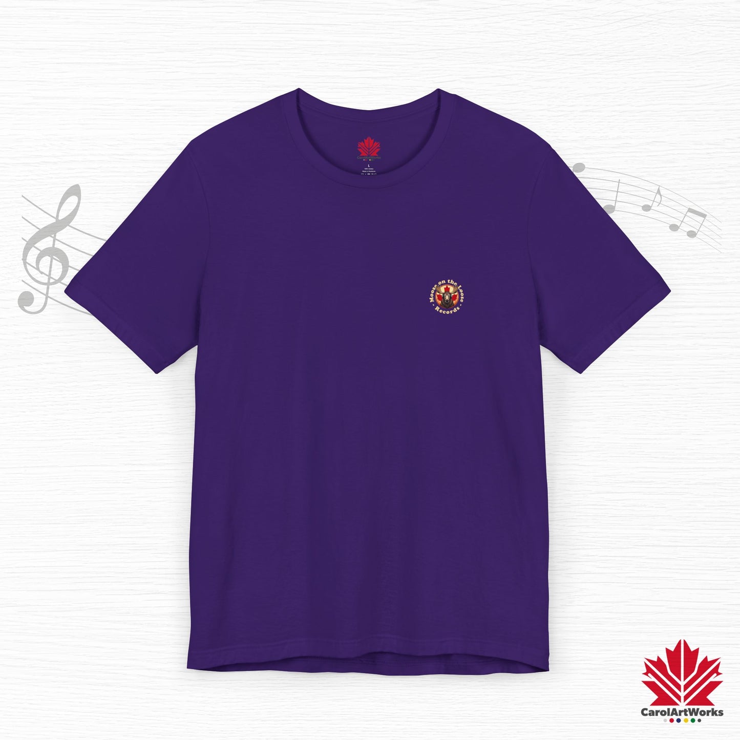 “Moose on the Loose Records” Unisex Short Sleeve Tee – A Hit for Every Playlist