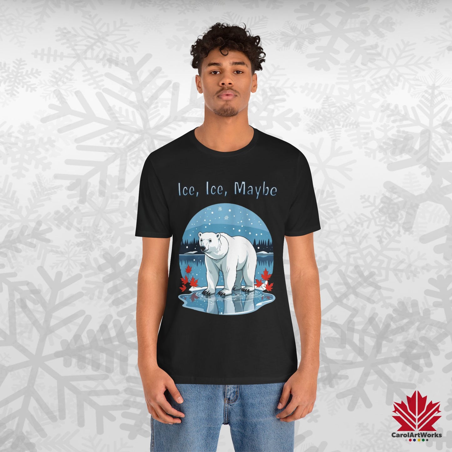 Ice Ice Maybe | Polar Bear Christmas Shirt | Funny Canadian Holiday Tee – Premium Cotton Gift