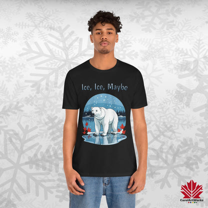 Ice Ice Maybe | Polar Bear Christmas Shirt | Funny Canadian Holiday Tee – Premium Cotton Gift