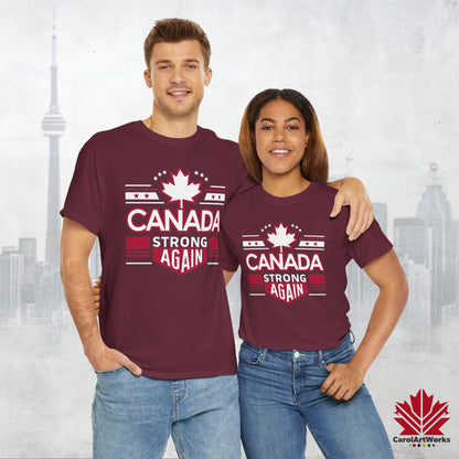“Canada Strong Again” Unisex Cotton Tee – Comfortable Casual Wear