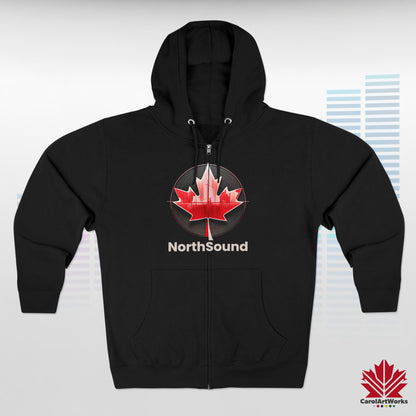 "NorthSound" Unisex Zip Hoodie - Zip Up and Tune In to Canadian Vibes
