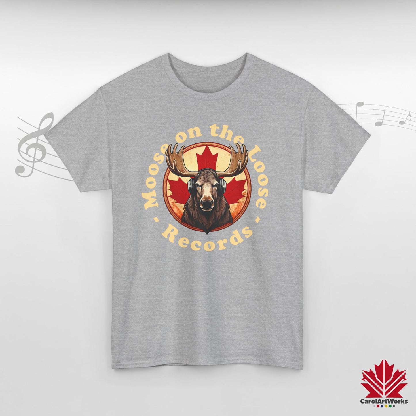 "Moose on the Loose Records" Classic Cotton Tee - Wear the Sound of Canada