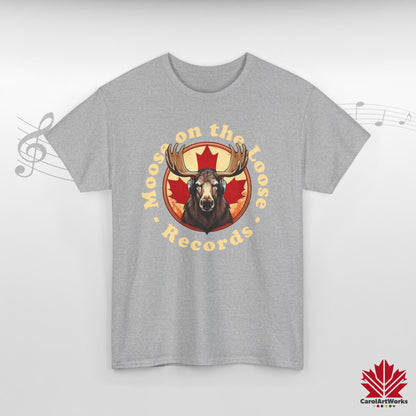 "Moose on the Loose Records" Classic Cotton Tee - Wear the Sound of Canada