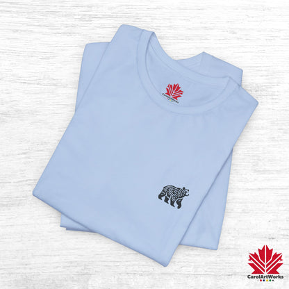 scandinavian minimalistic BEAR Design Unisex Short Sleeve Tee - Soft and Comfortable, Perfect for Everyday Wear and Nature Lovers