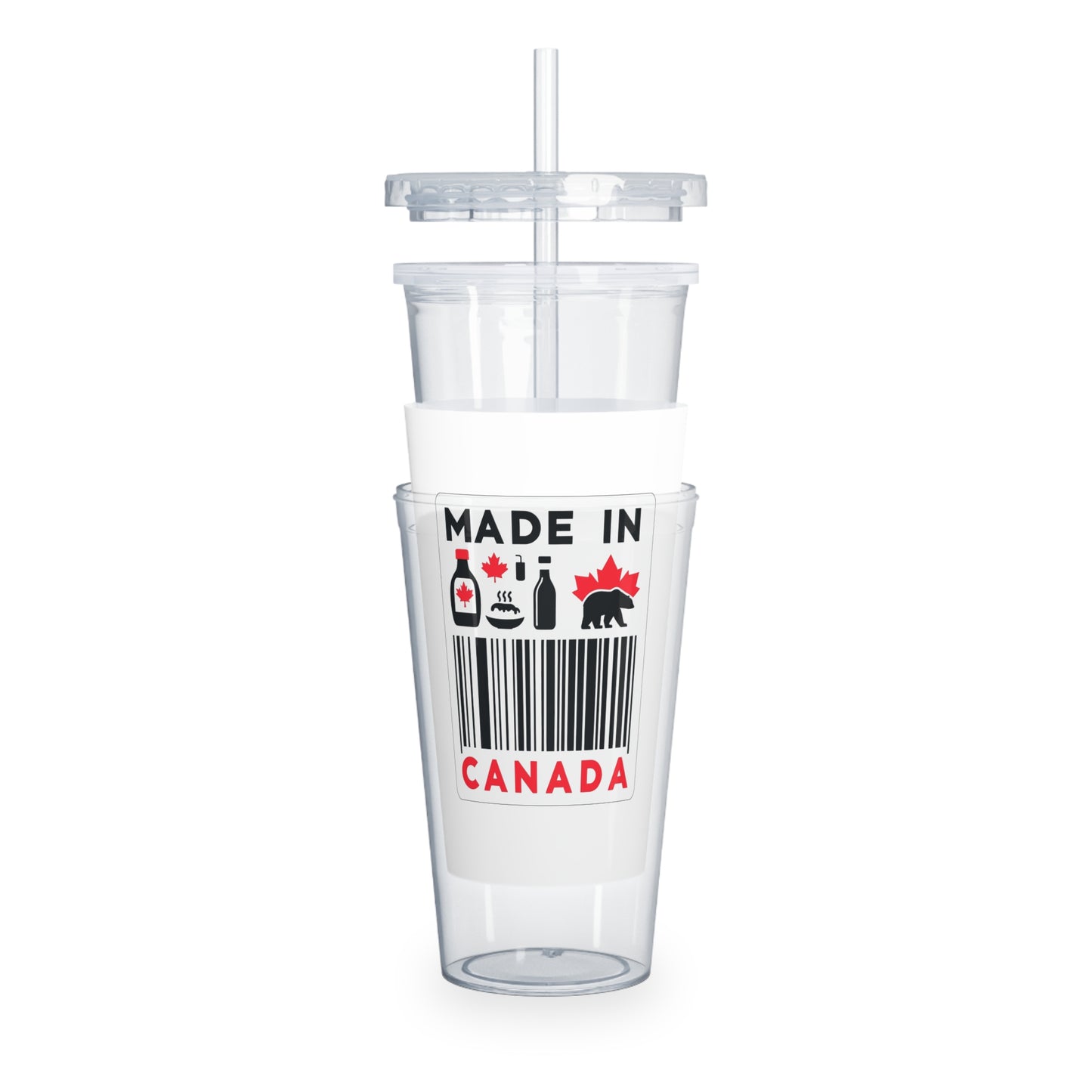 “Made in Canada” Tumbler with Straw – Perfect for Gifts and Celebrations