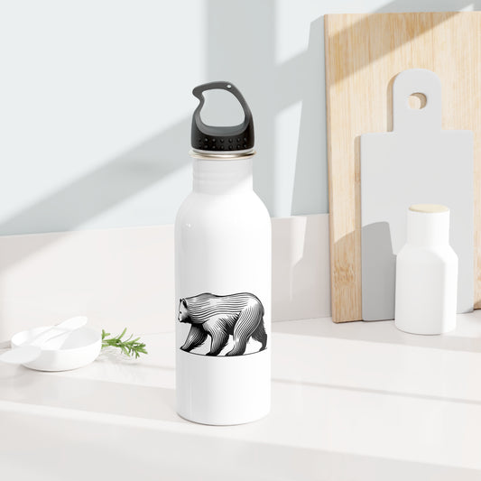 scandinavian minimalistic Design BEAR Steel Water Bottle – Adventure & Nature Inspired Drinkware