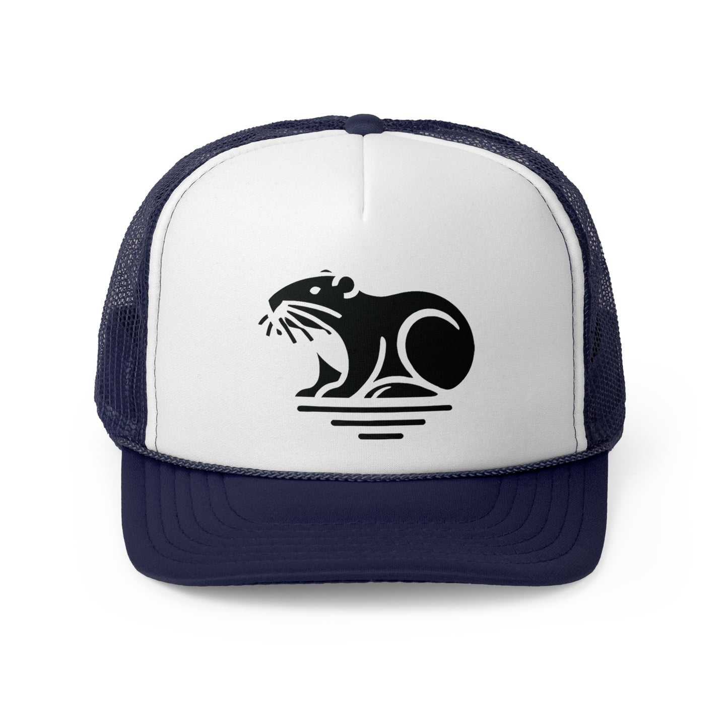 scandinavian minimalistic BEAVER Design Trucker Cap – Perfect for Outdoor Enthusiasts and Nature Lovers