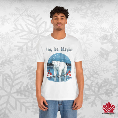 Ice Ice Maybe | Polar Bear Christmas Shirt | Funny Canadian Holiday Tee – Premium Cotton Gift