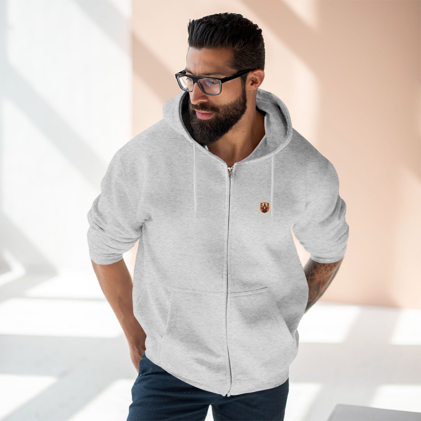 "Moose on the Loose Records" Unisex Zip Hoodie - Cozy and Stylish for Music Lovers