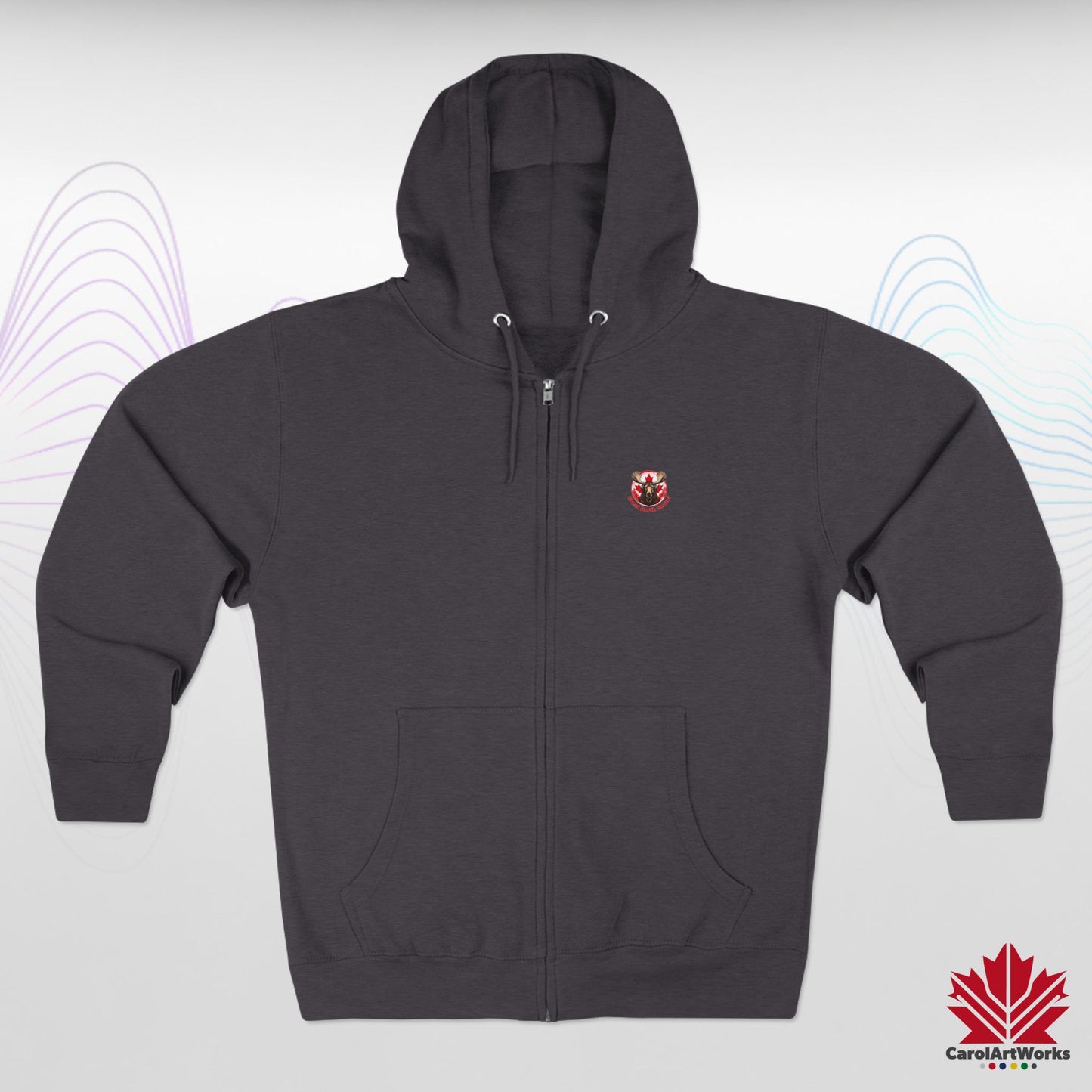 "Great North Sound" Moose and Music Unisex Zip Hoodie