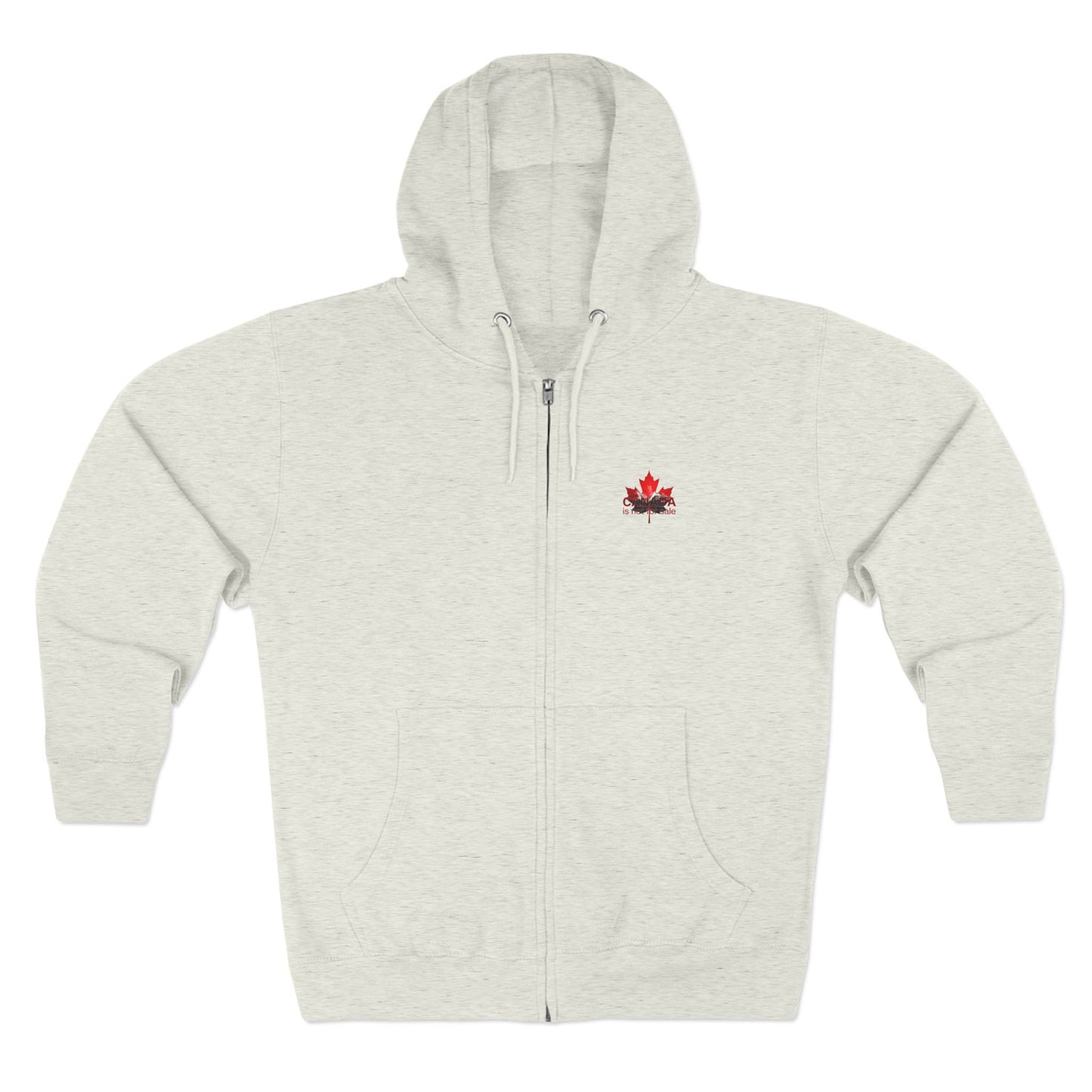 Sweat à capuche unisexe zippé « Le Canada n'est pas à vendre » – Feuille d'érable rouge et montagnes, sweat-shirt confortable et élégant pour les fiers Canadiens