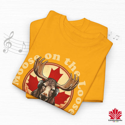 "Moose on the Loose Records" Classic Cotton Tee - Wear the Sound of Canada