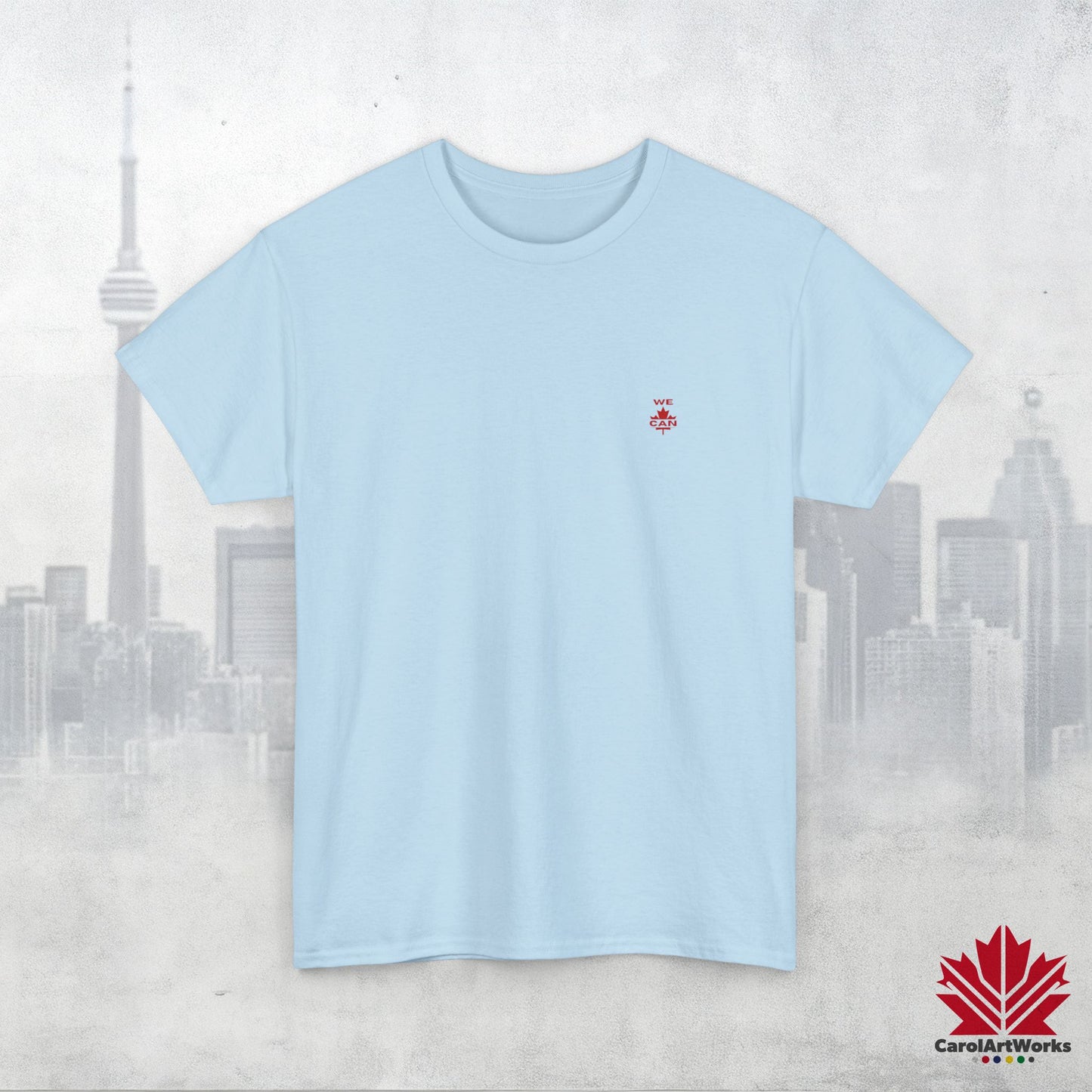 “WE CAN” with Maple Leaf Unisex Cotton Tee – Casual Comfort for Every Occasion