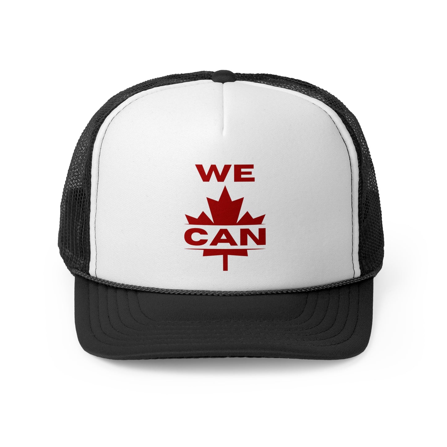 “We Can” Trucker Cap – Inspirational Maple Leaf Design for Outdoor Enthusiasts