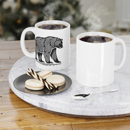 scandinavian minimalistic BEAR - Ceramic Mugs (11oz\15oz\20oz)