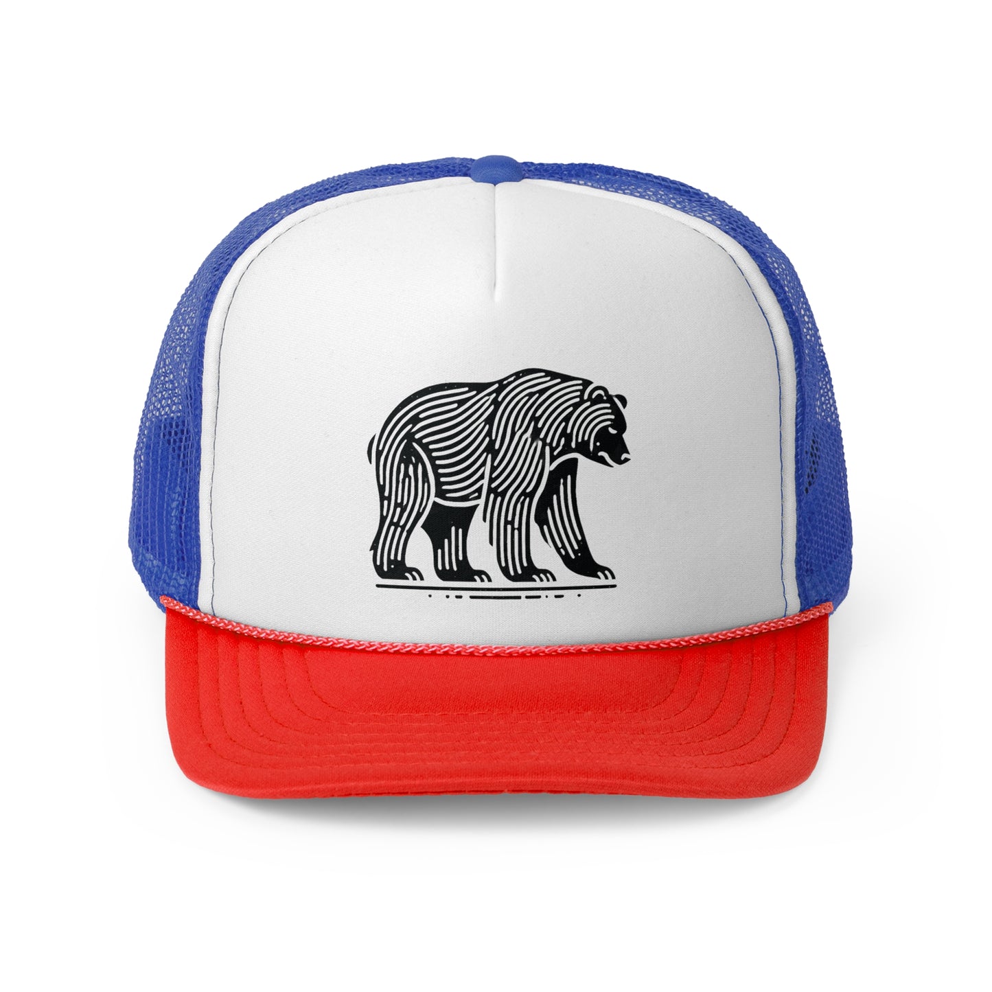 scandinavian minimalistic BEAR Design Trucker Cap – Outdoor Adventure Hat for Nature Lovers