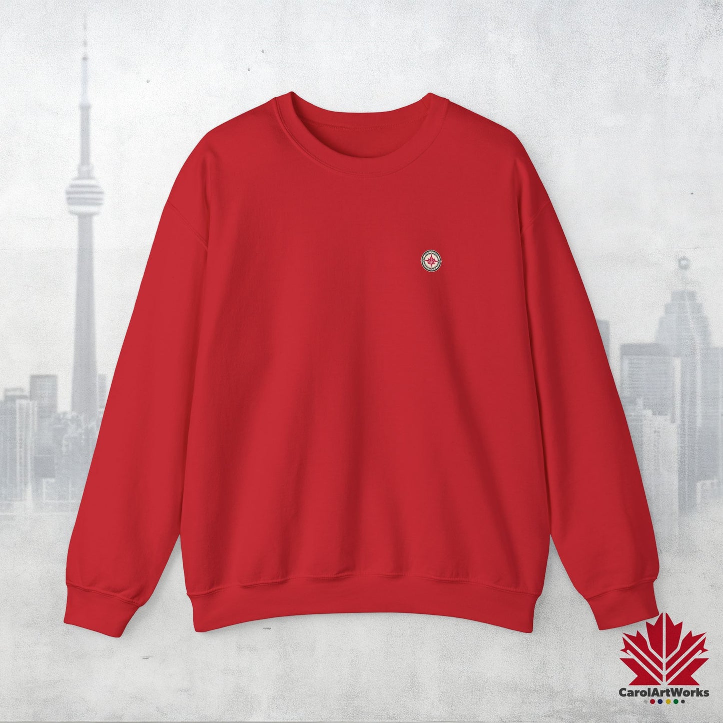 “North Strong” Compass Design Unisex Sweatshirt – Navigate Adventure with Canadian Pride