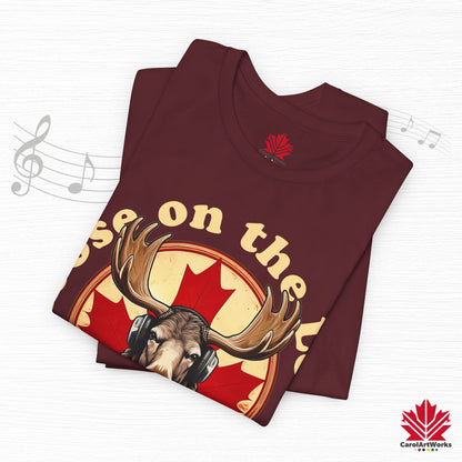 “Moose on the Loose Records” Unisex Short Sleeve Tee – A Hit for Every Playlist