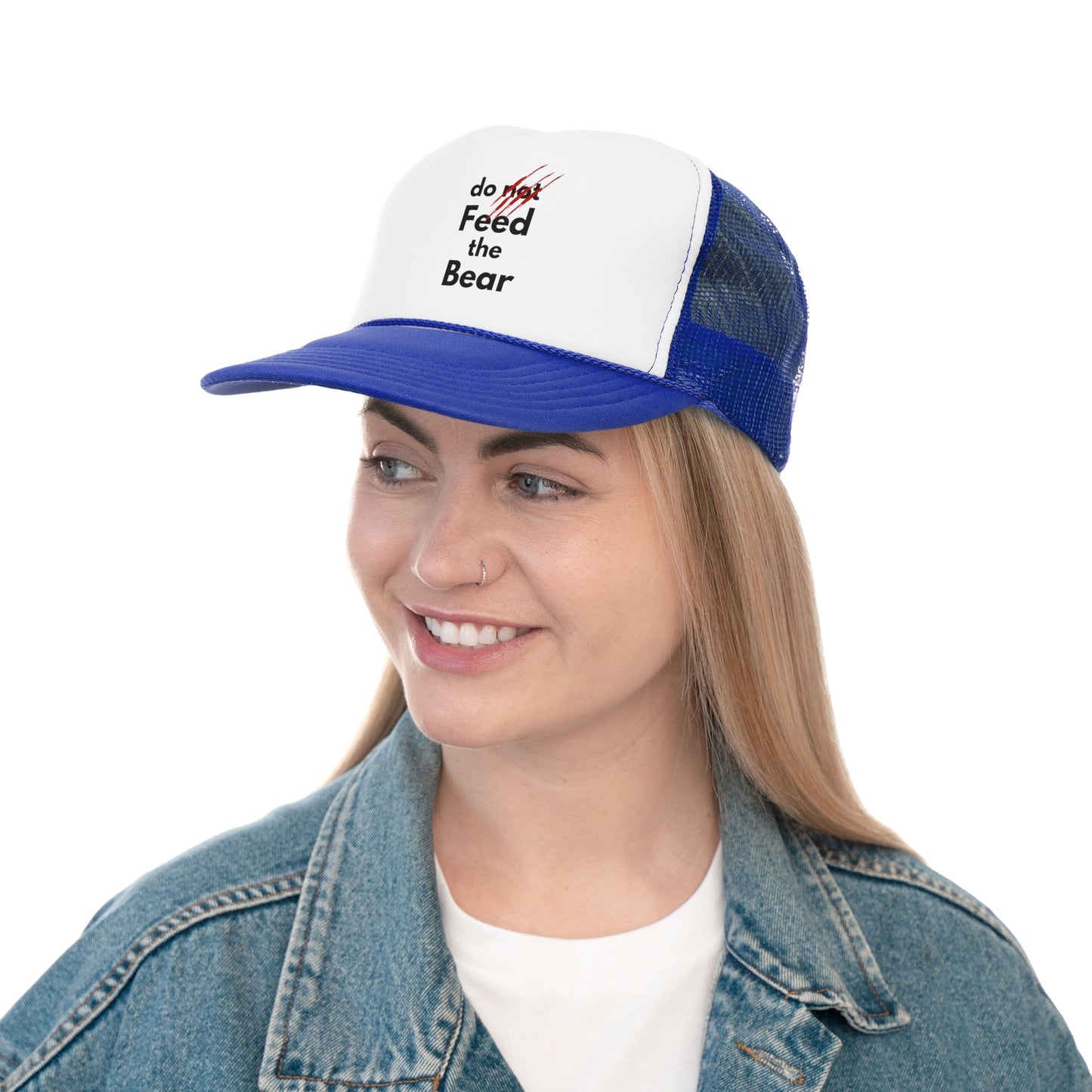 "Do Not Feed the Bear" Trucker Cap - Fun Camping Hat for Adventure Lovers