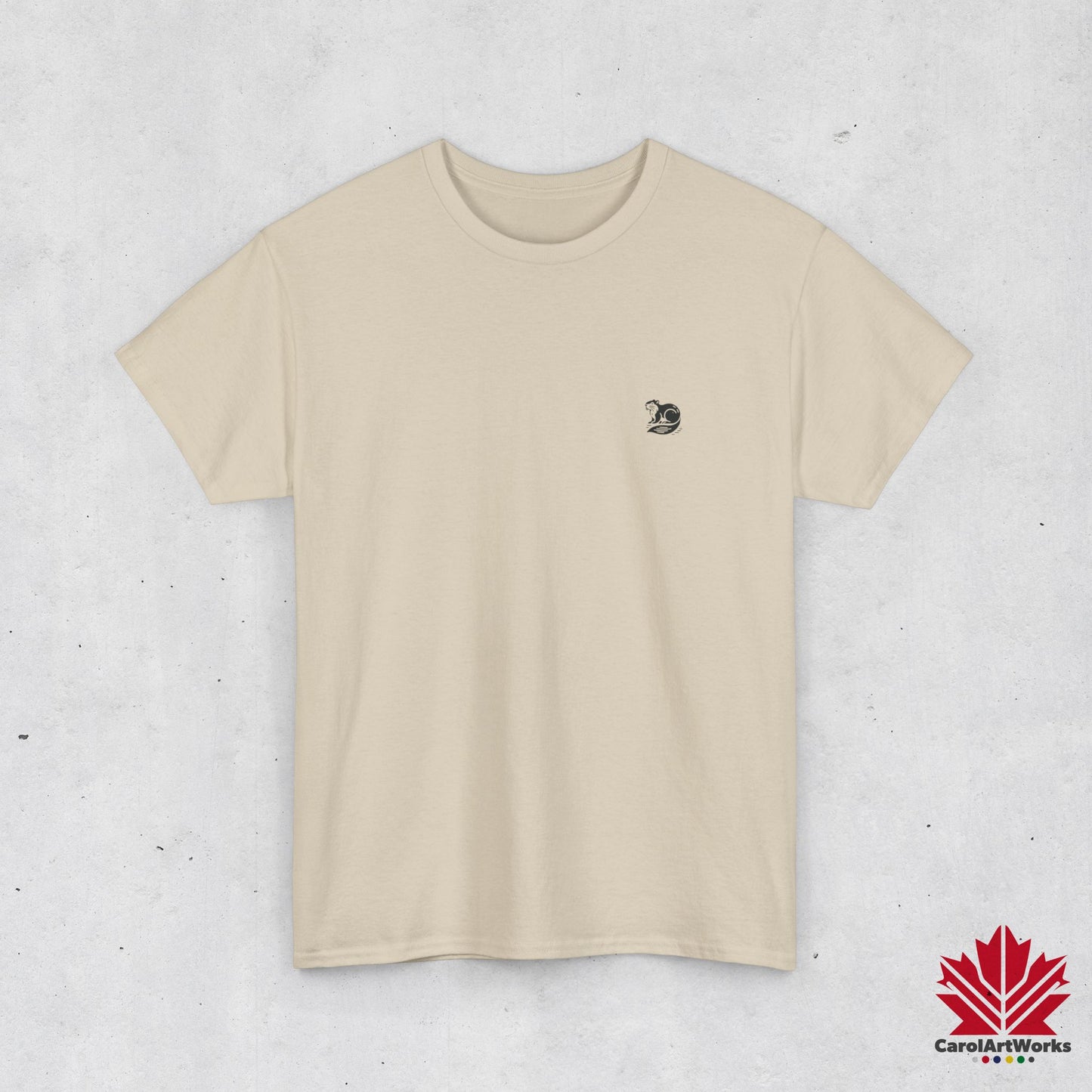 scandinavian minimalistic BEAVER Design Unisex Cotton Tee – Soft and Comfortable Everyday Wear