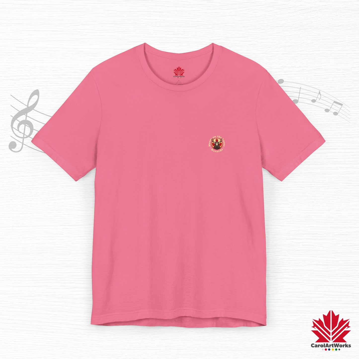 “Moose on the Loose Records” Unisex Short Sleeve Tee – A Hit for Every Playlist