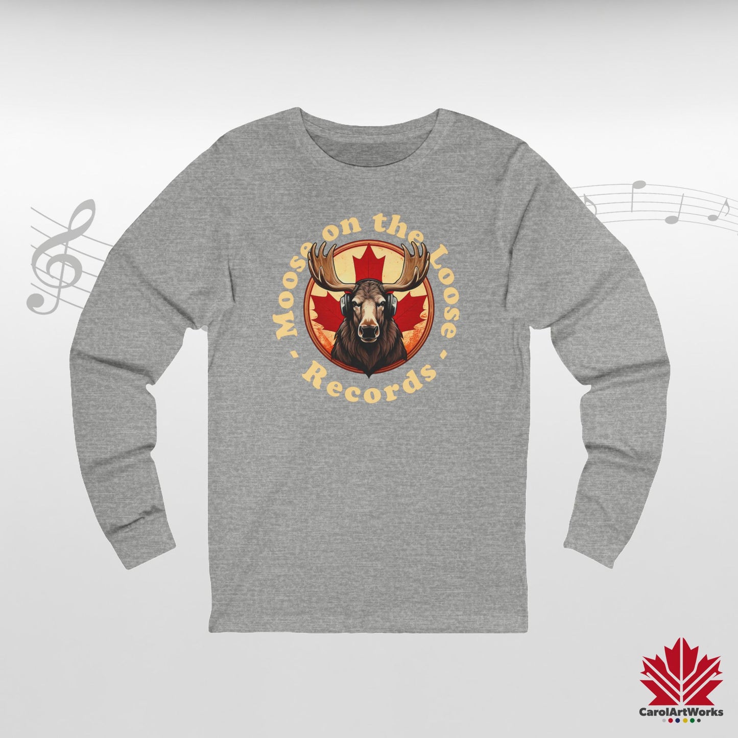 “Moose on the Loose Records” Long Sleeve Tee – Classic Style with a Canadian Rhythm