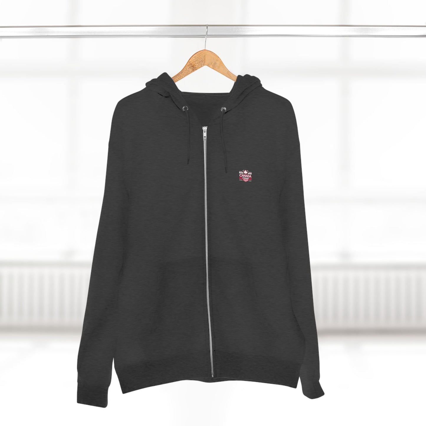 “Canada Strong Again” Unisex Zip Hoodie – Wear Your Pride, Bold and Patriotic!