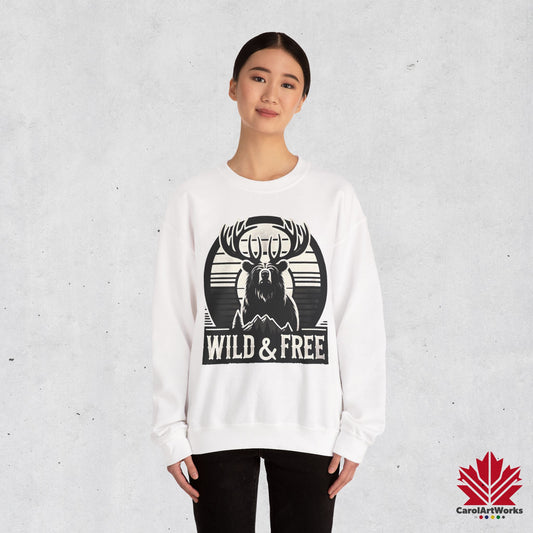 “Wild & Free” Unisex Sweatshirt – Cozy Everyday Essential
